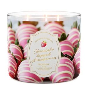 New Goose Creek Chocolate Dipped Strawberries Large 3-Wick Candle
